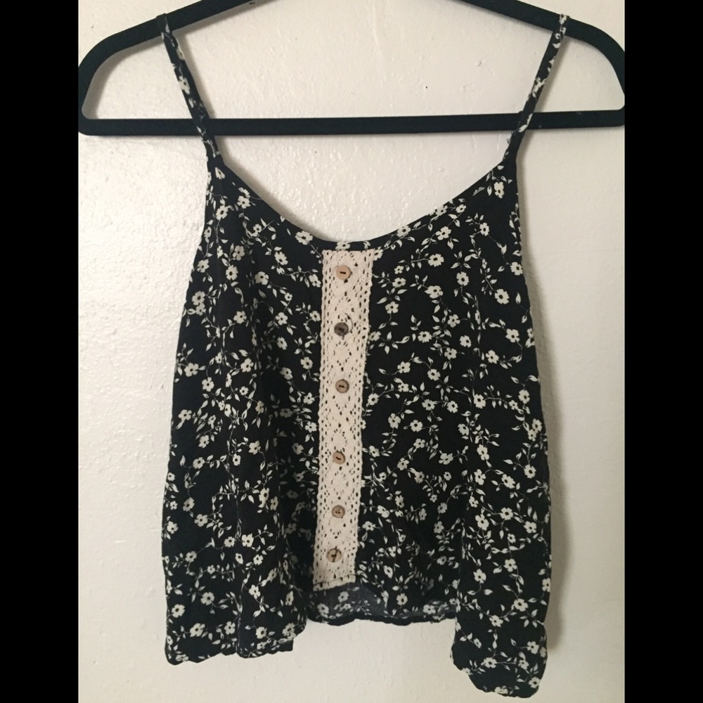 Floral Cropped Tank Top